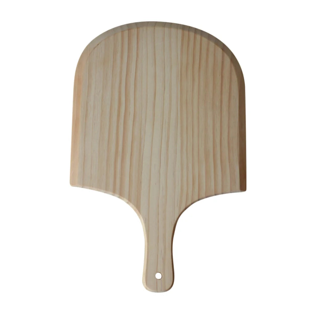 Natural Wooden Pizza Peel Charcuterie Board Q55478