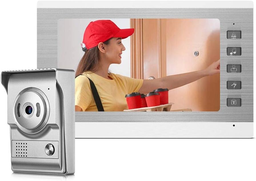 7 Inches Wired Video Door Intercom System with IR Night Vision Camera W172304