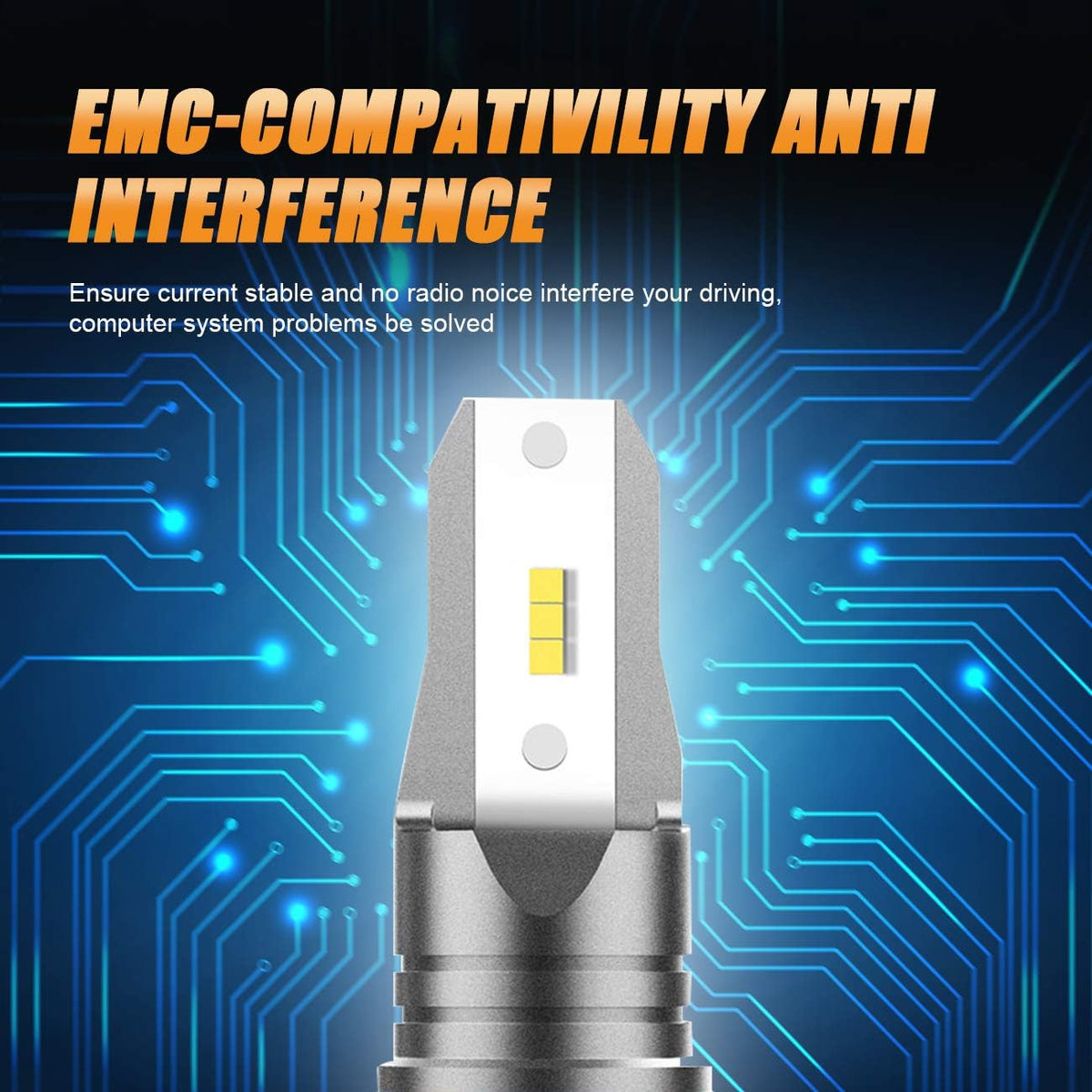 9005 H11 Combo LED Bulbs, 6500K Cool White, Pack of 4 V640