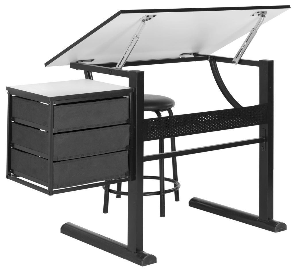 Rustic Solid Writing Desk with Stool F406073