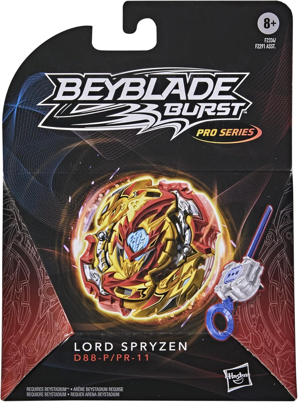 Lord Spryzen Spinning Top Starter Pack Balance Type Battling Game Top with Launcher Toy G9527
