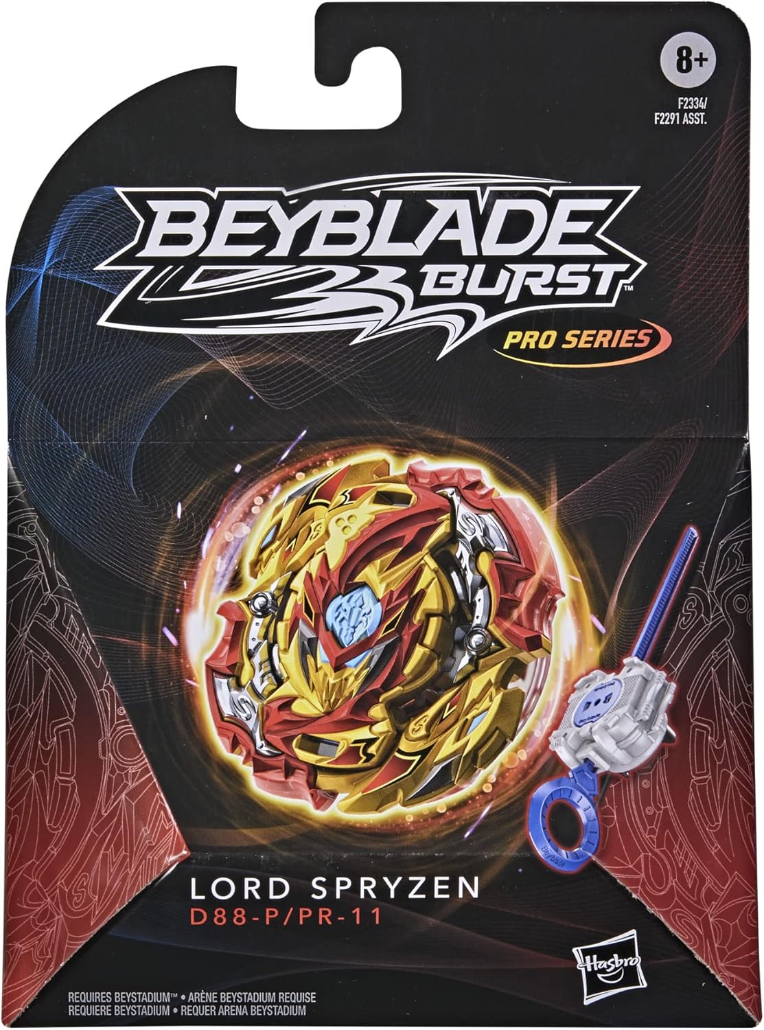 Lord Spryzen Spinning Top Starter Pack Balance Type Battling Game Top with Launcher Toy G9527