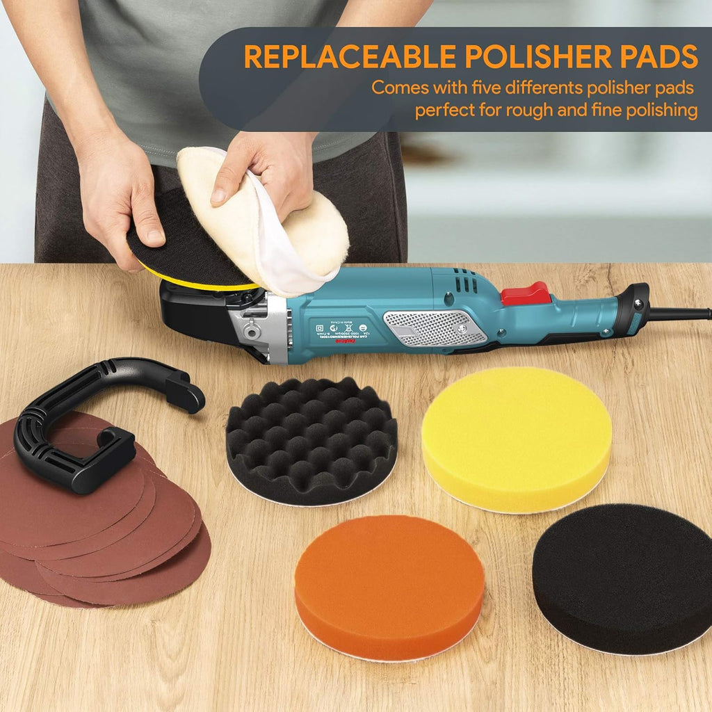 12 Amp 6-inch/7-inch Variable Speed Car Polisher, Pack of 2 V753