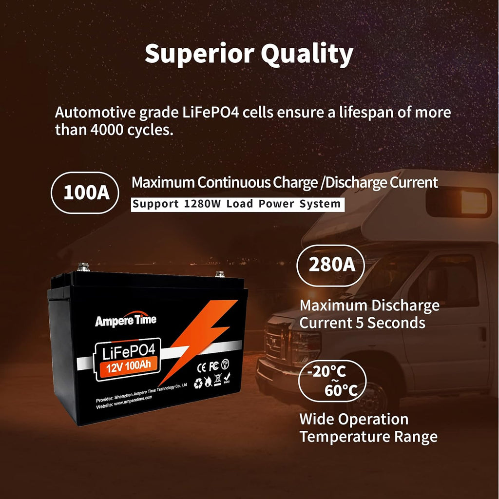 LiFePO4 Deep Cycle Battery 12V 100Ah with Built-in BMS S467713