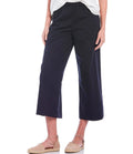 Petite Organic Cotton Stretch Poplin Wide Leg Cropped Pant R19581