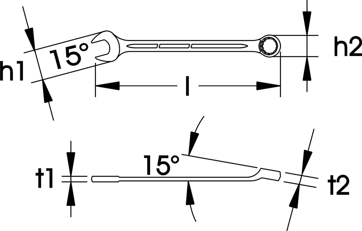 Combination Spanner DIN 3113, Form B, 46 mm D15258