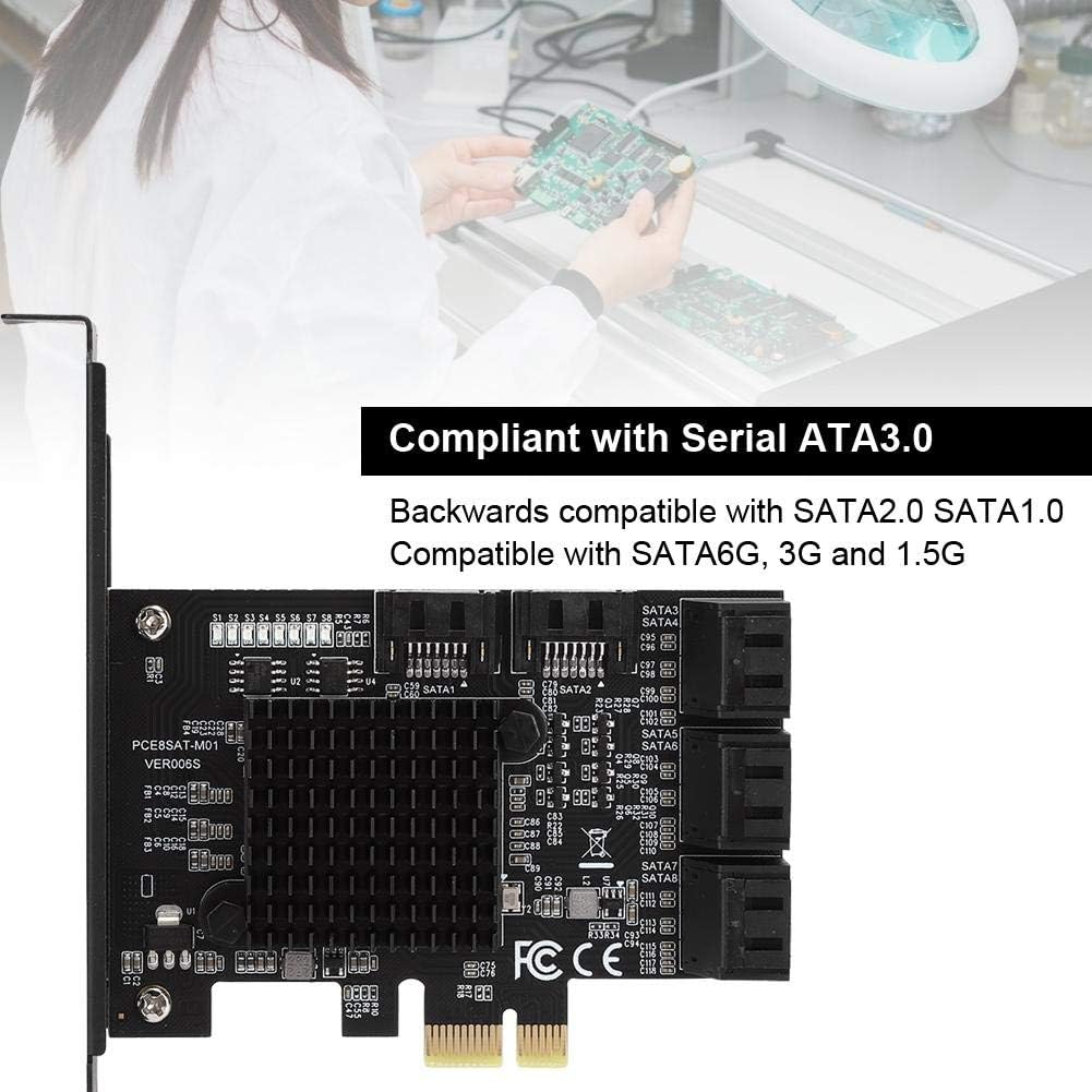 SATA 3.0 PCI-E 8 Port Controller Expansion Card with Low Profile Bracket A382