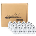M12x1.5 Chrome Closed End Bulge Acorn Lug Nuts 20 Pack R76539