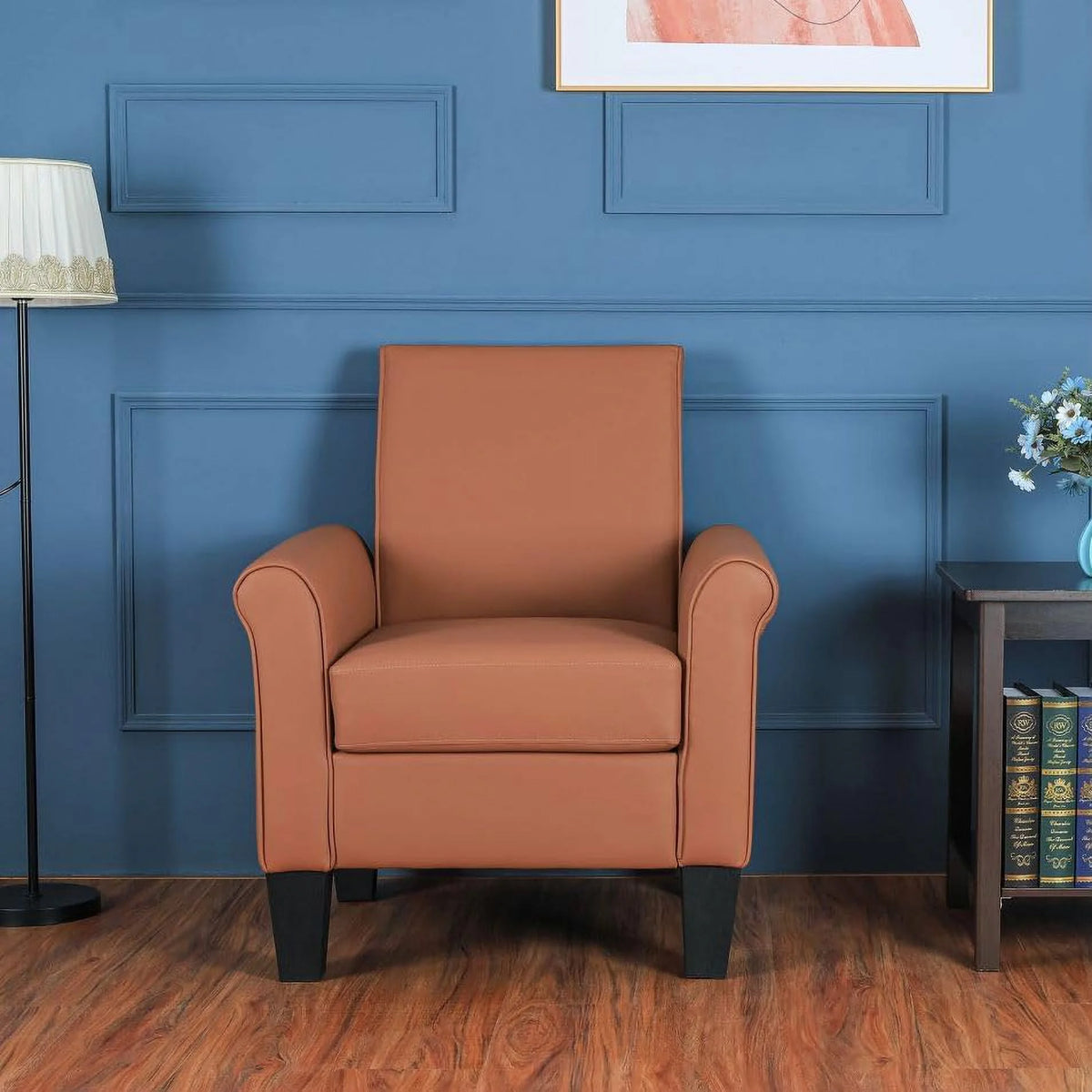 Espresso Faux Leather Accent Chair W261539