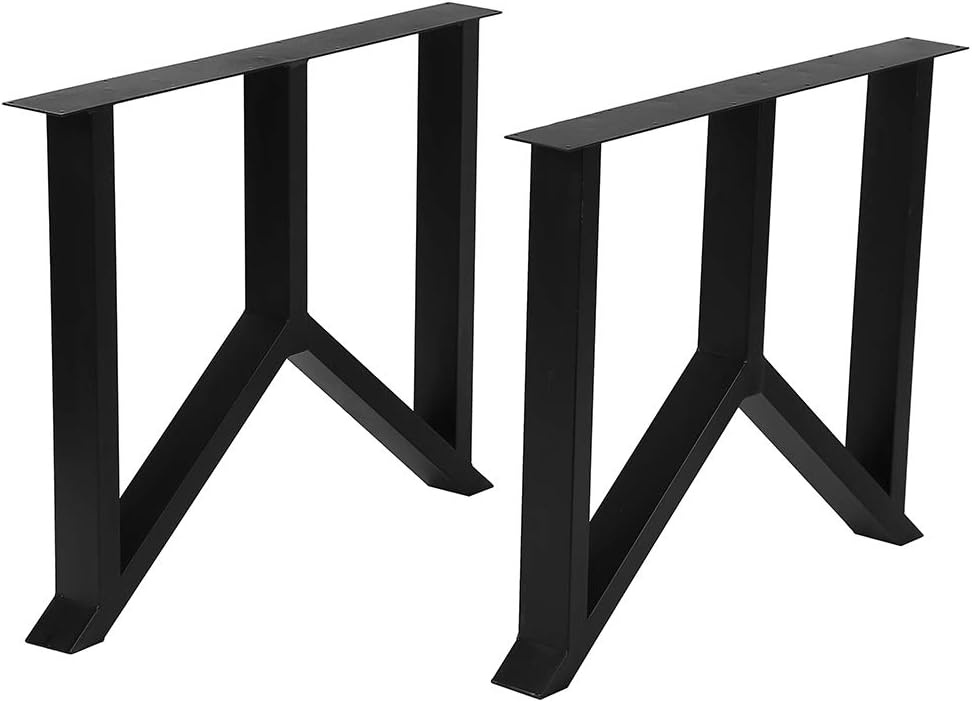 Black Cast Iron Metal Table Legs 2 Pcs G441196
