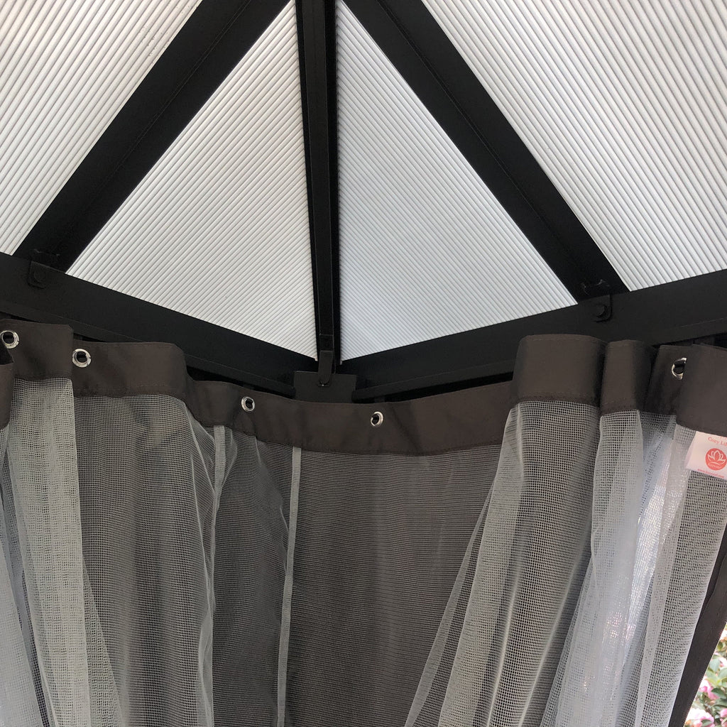 Gray Polycarbonate Aluminum Gazebo Z9039