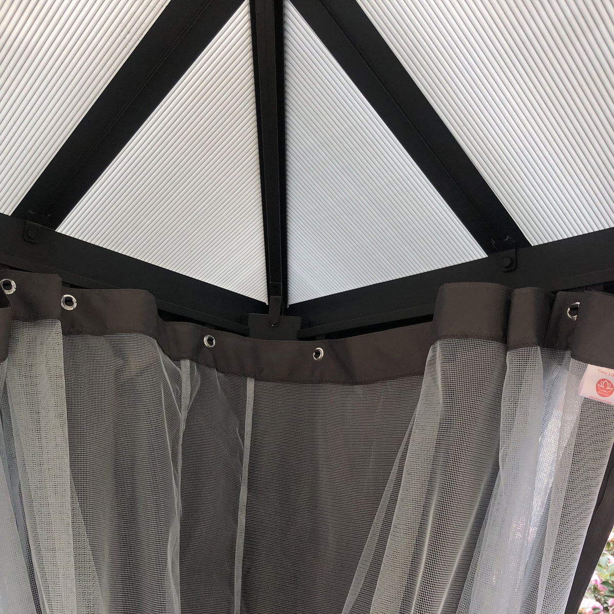 Gray Polycarbonate Aluminum Gazebo Z9039