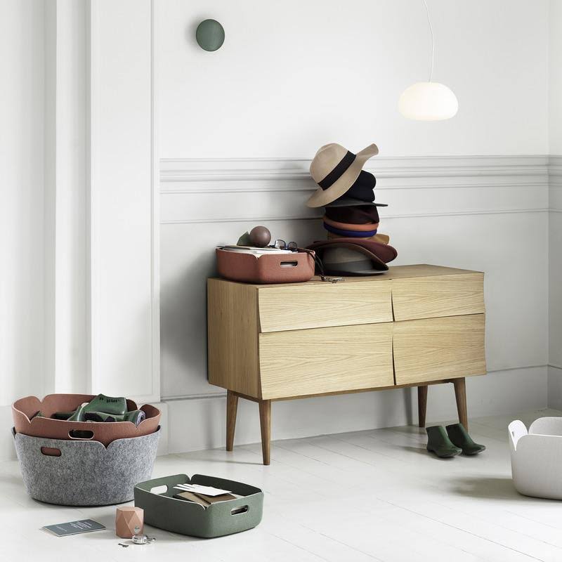 Midnight Blue Round Basket S2618