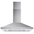 36 Inch Wall Mount Range Hood with Push Control, Stainless Steel S2637