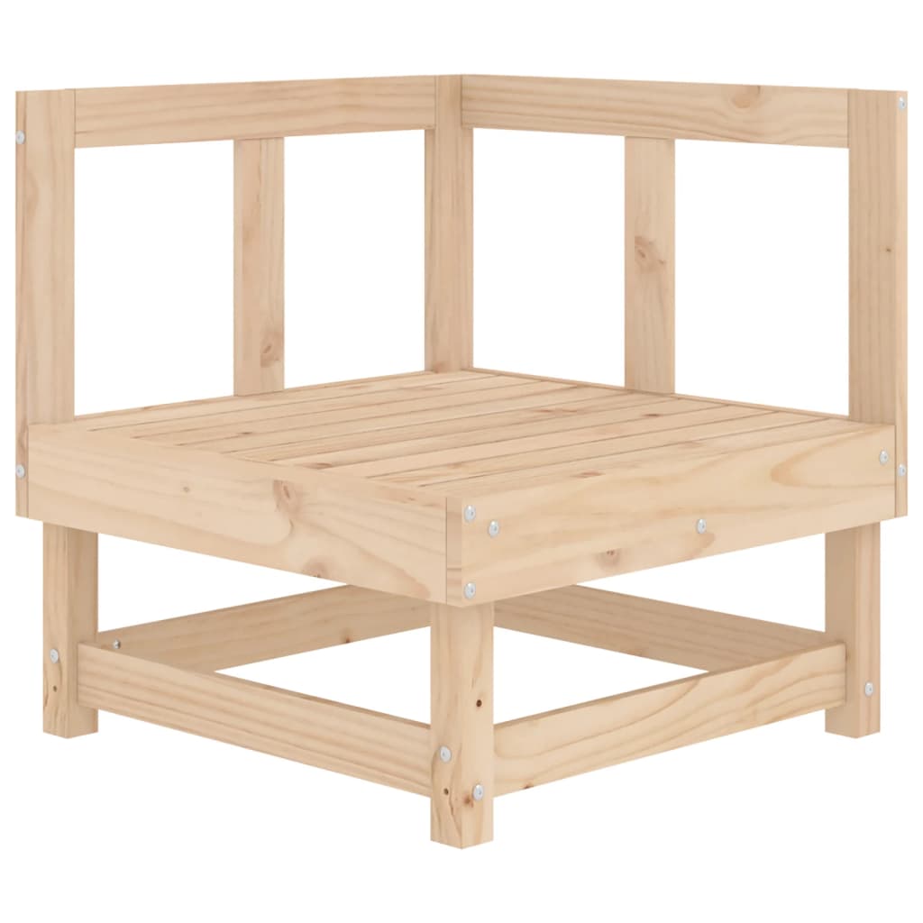 Solid Wood Pine Corner Sofa with Cushions D108