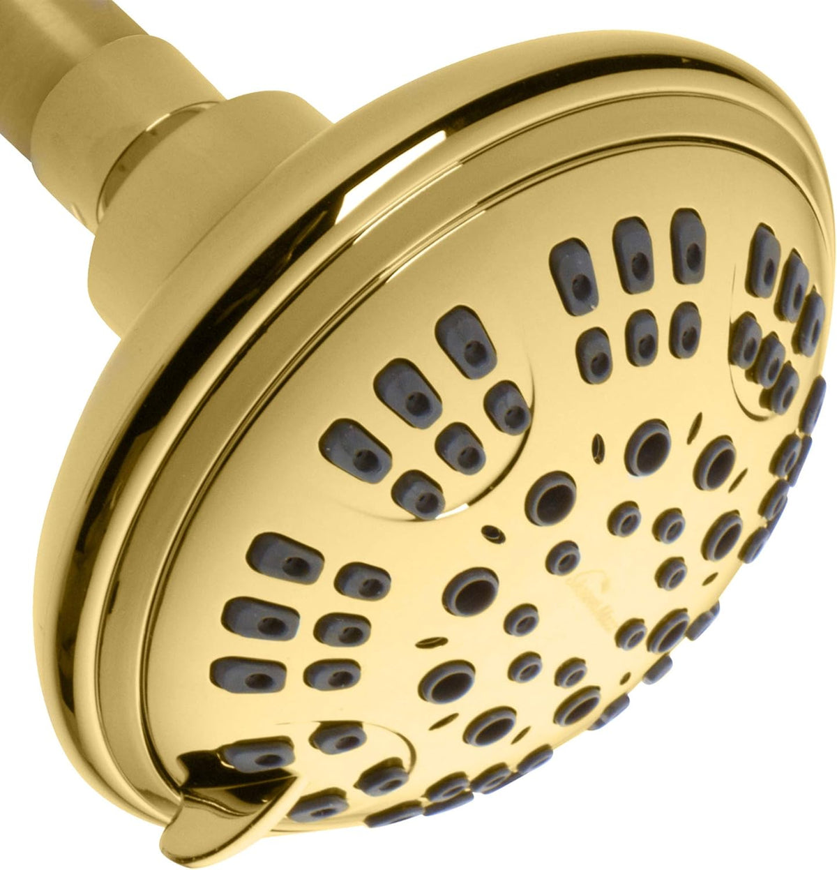 6 Spray Settings 4.5 inch Adjustable High Pressure Shower Head in Polished Brass/Gold Finish Pack of 2 E787722
