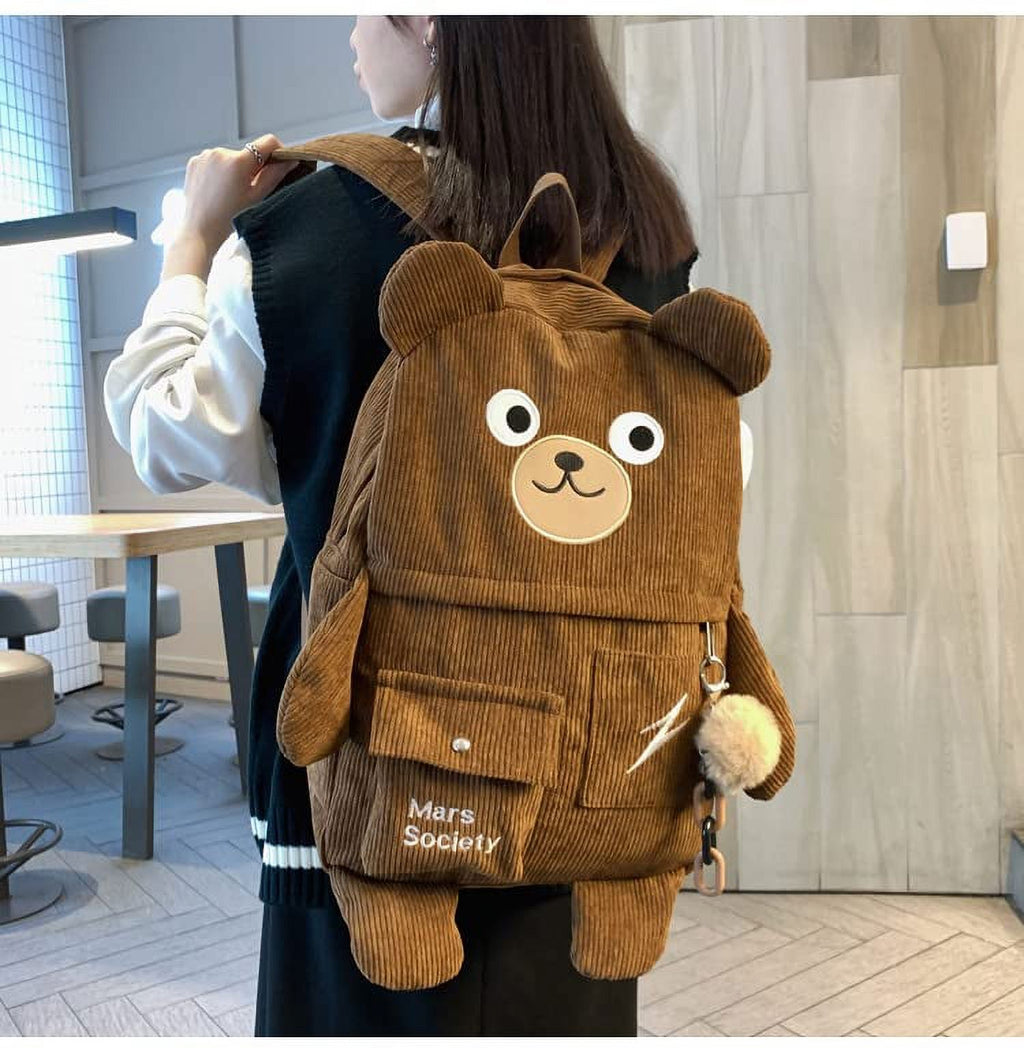 Corduroy Backpack Schoolbag W332752