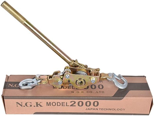 2 Ton Cable Hoist Come Along with 2 Hooks J6413