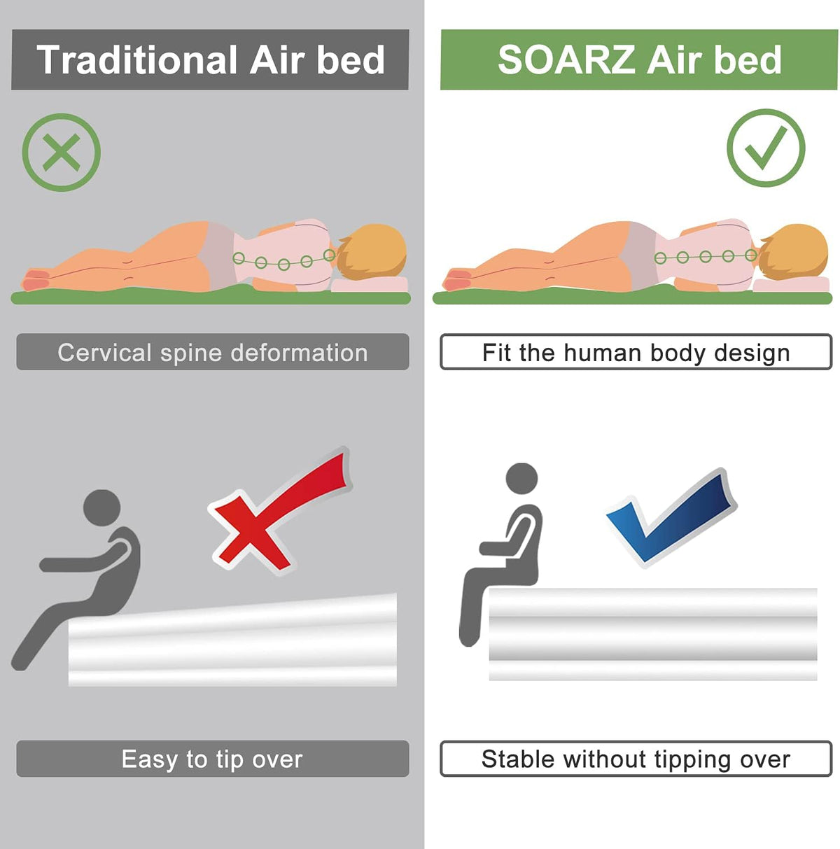Queen Air Mattress with Built-in Pump Y17838