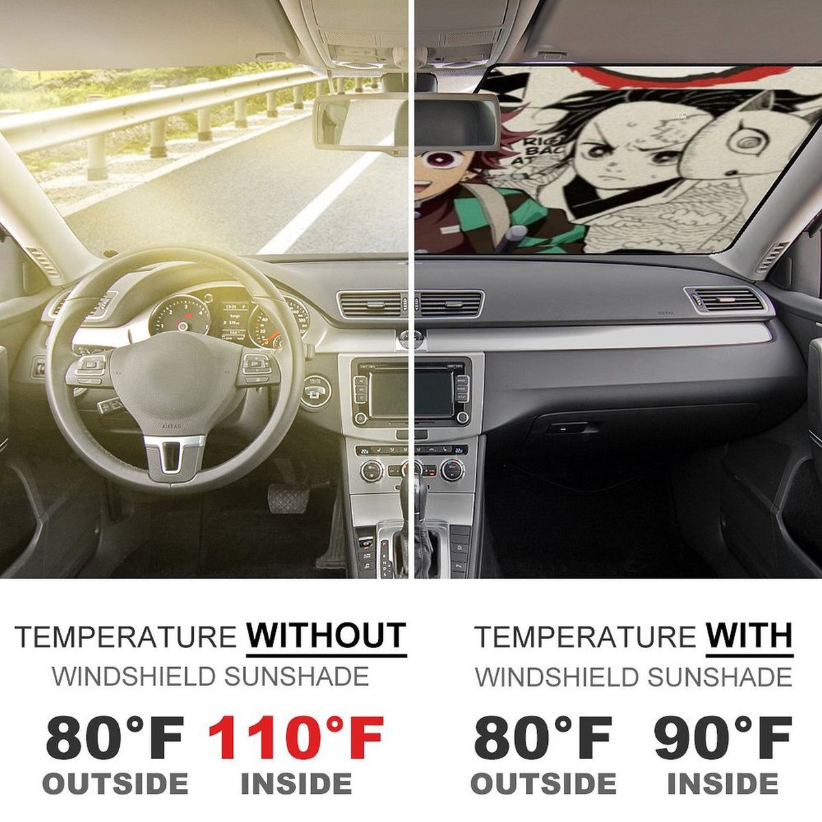 Foldable Reflective Car Windshield Sunshade Z68985