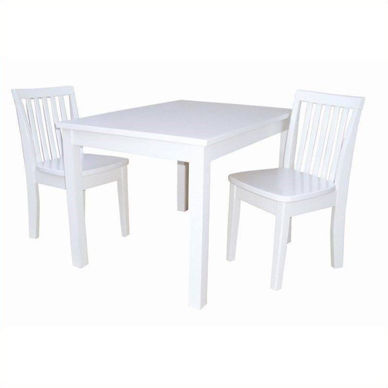 3 Piece Mission Table Set in Linen White H631