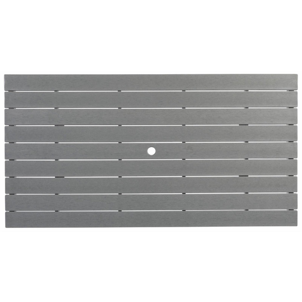 Gray and White Outdoor Plastic Dining Table S976348