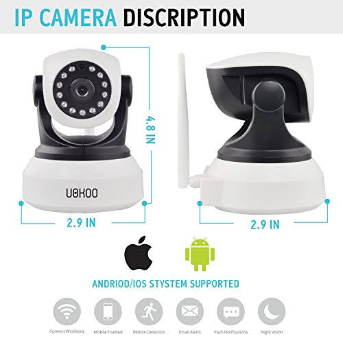 720p WiFi Security Camera with Pan/Tilt and 2-Way Audio Z284