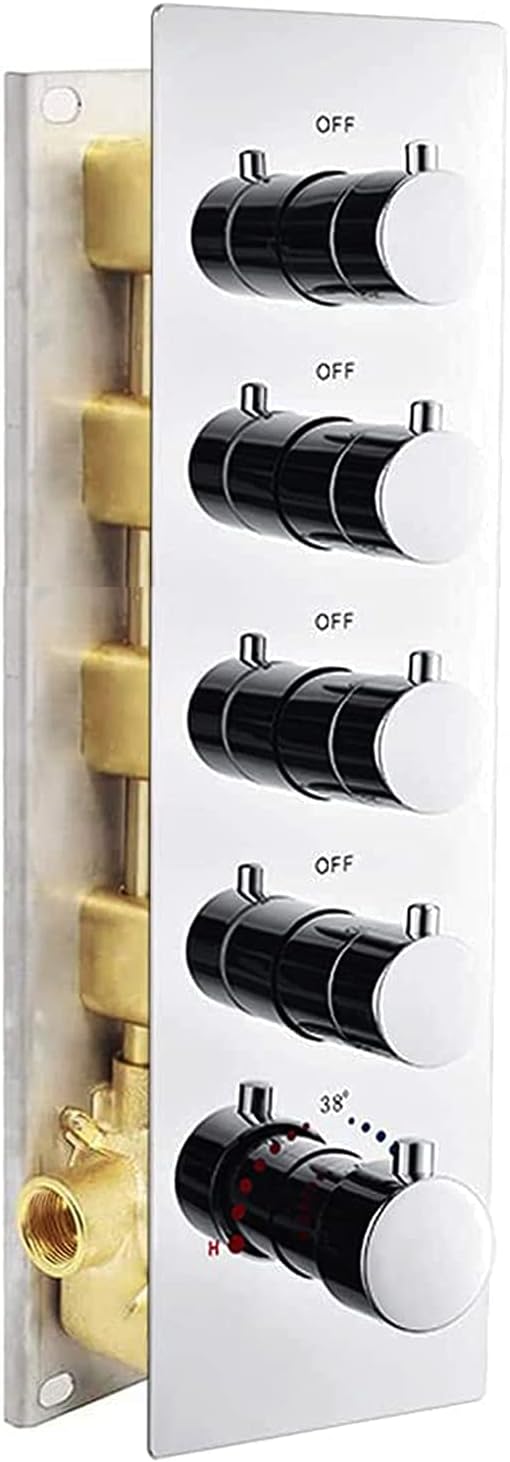Brushed Nickel Thermostatic Shower Diverter Mixer Valve V14589