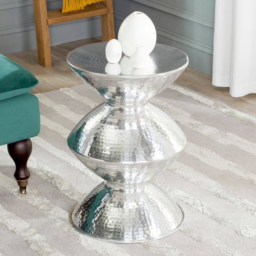 Silver Metal Table Stool Y413970