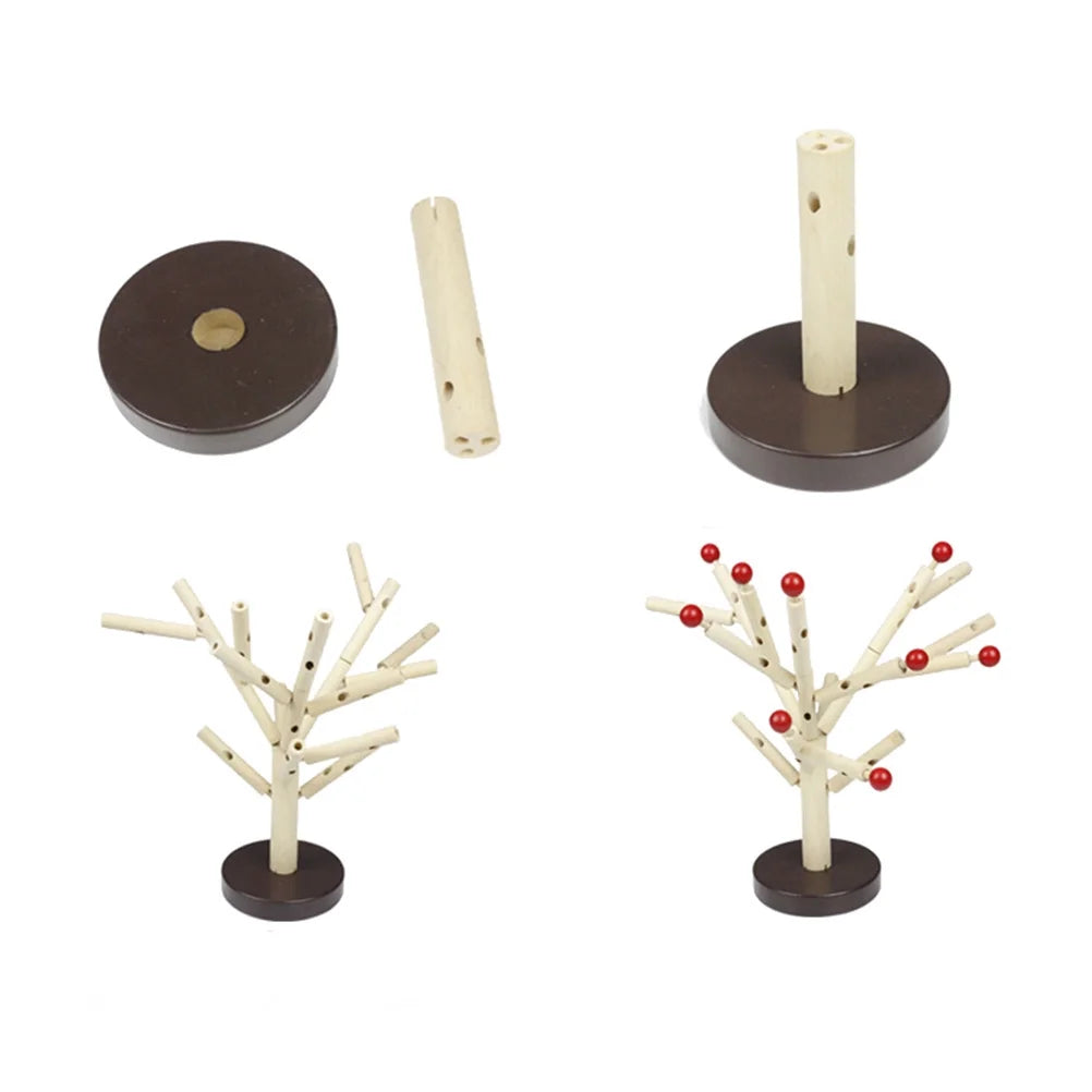 Creative Wooden Tree Blocks Building Toy (Yellow) H47563