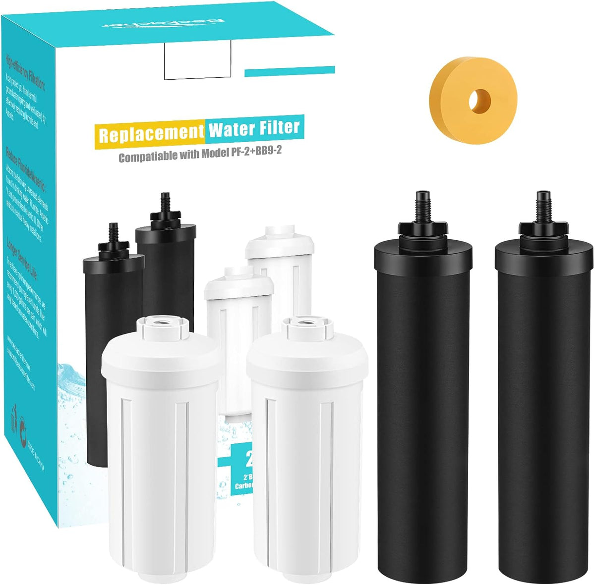 Water Filter Replacement Parts Compatible with Black BB9-2 Filters & PF-2 Fluoride Filters, Pack of 2 P5997
