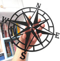 11 Inches Metal Nautical Compass Wall Decor, Cyan Gray, Pack of 2 G33446
