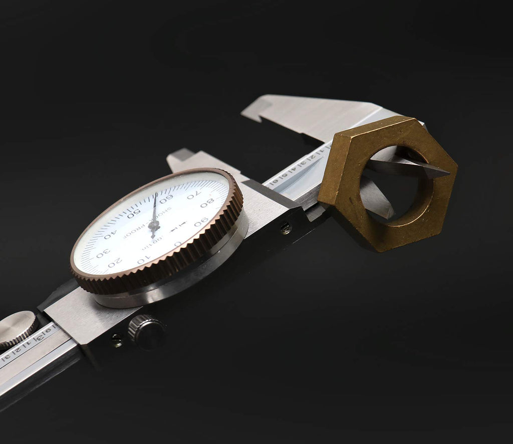 0-8'' by 0.001'' Precision Dial Caliper, Stainless Steel H105572