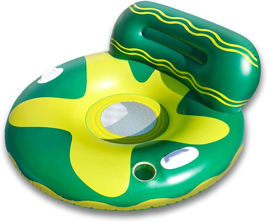 Green/Yellow Inflatable Swimming Pool Float Lounge Chair B7988