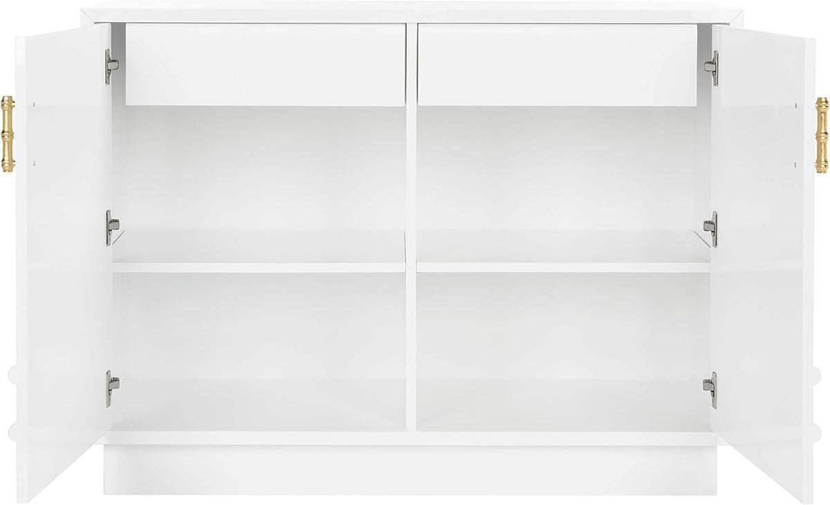 White Lacquer 2-Door Cabinet Y58495