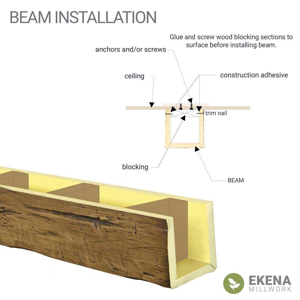 Natural Faux Wood Ceiling Beam G753661