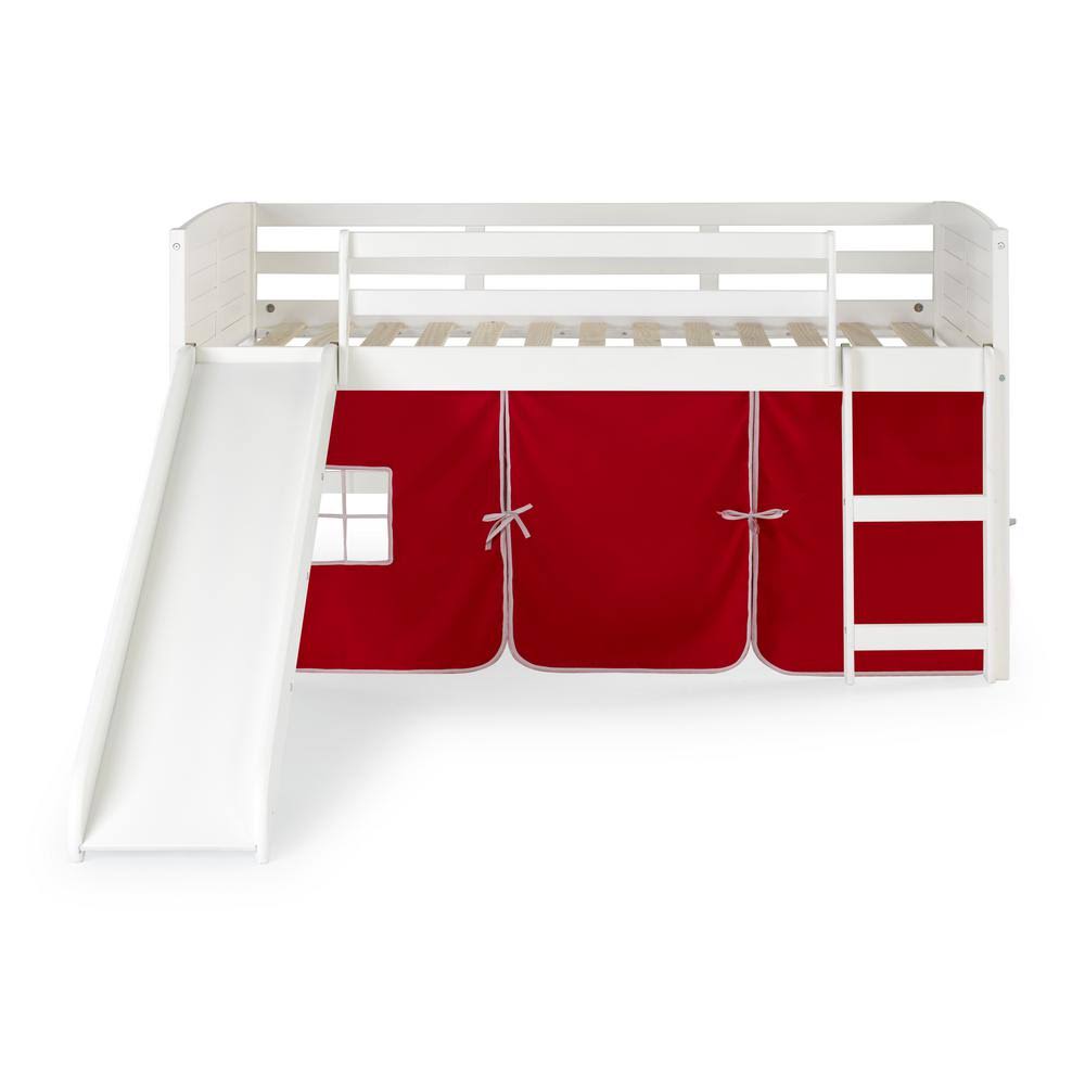Twin Louver Low Loft White w/Red Tent Slide M2963