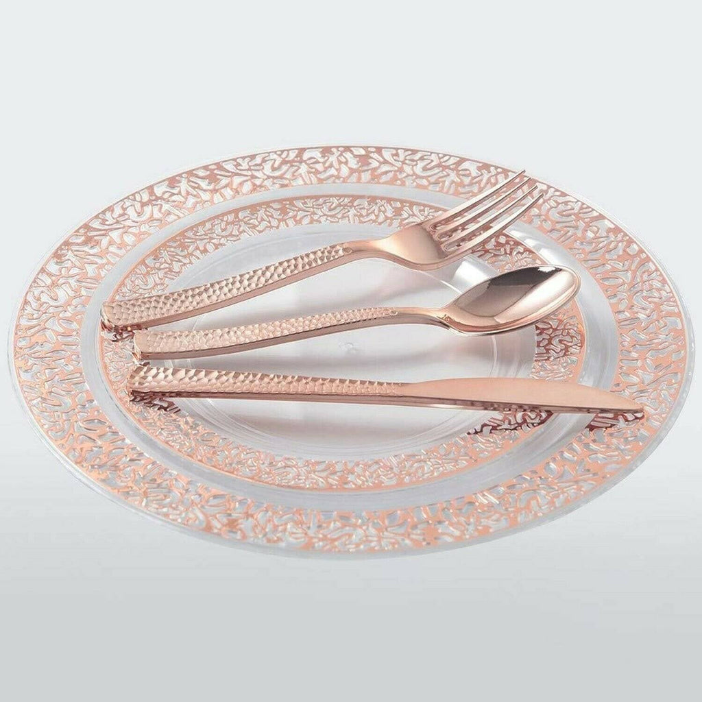 Rose Gold Silverware Disposable Flatware G67787