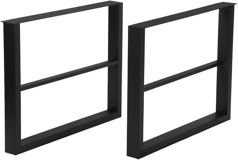 Black Cast Iron Metal Table Legs 2 Pcs G441196