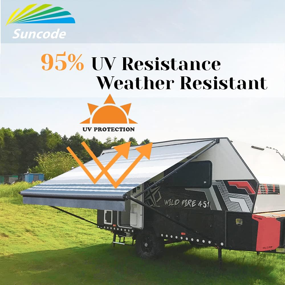 12 Feet Blue Vinyl RV Awning Replacement X598