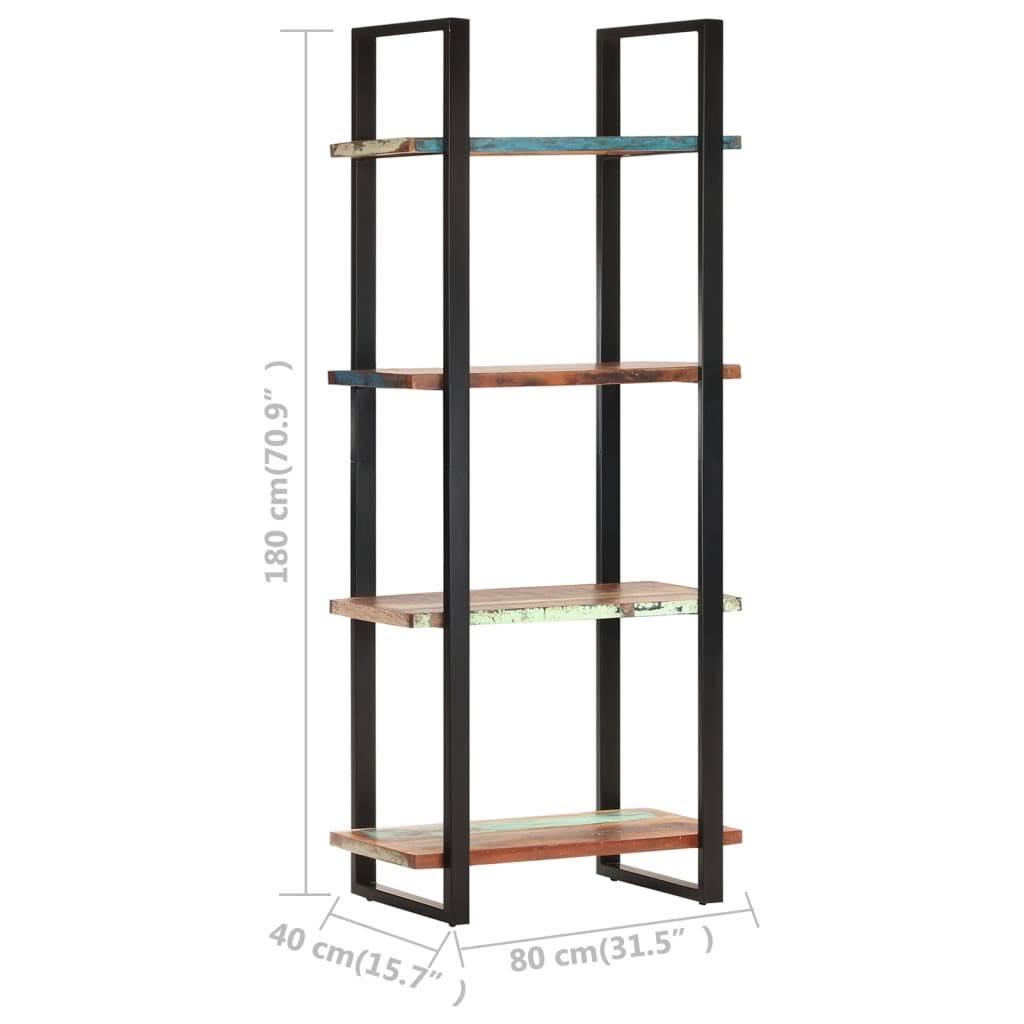 4-Tier Solid Reclaimed Wood Bookcase D602119