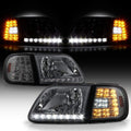 Smoked LED Strip DRL Headlights and LED Corner Lights A3541