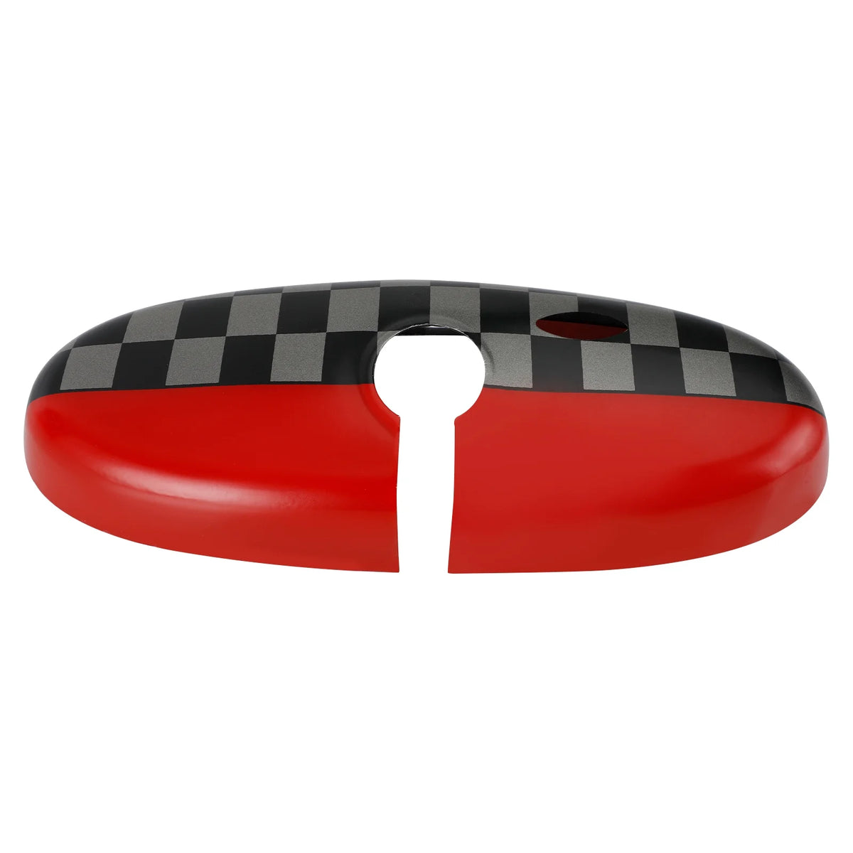 Black/Grey Checkered Rear View Mirror Cover F40867