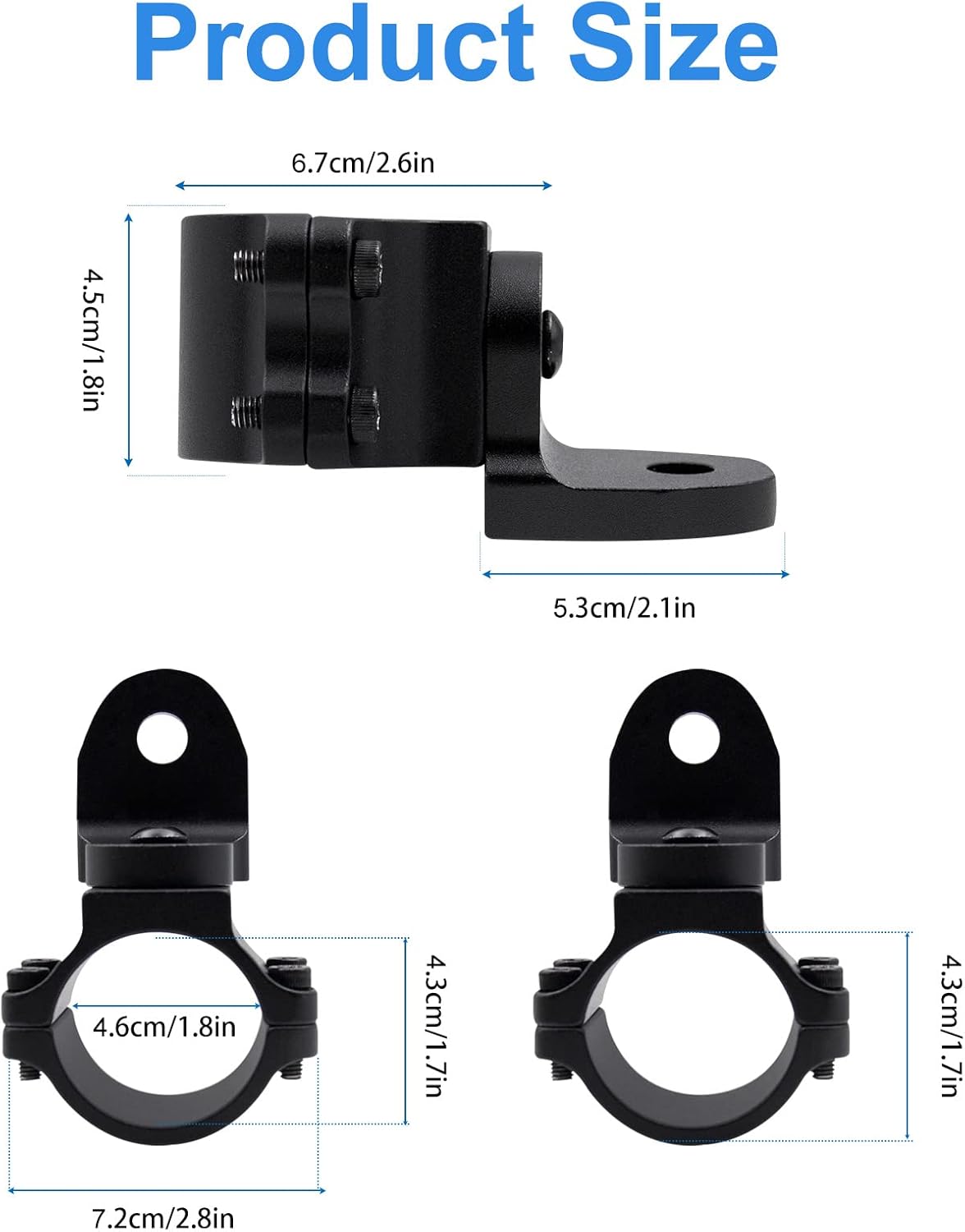 2PCS Quick-Release UTV Flag Pole Mounting Bracket for 1-2in Roll Bar Z1115