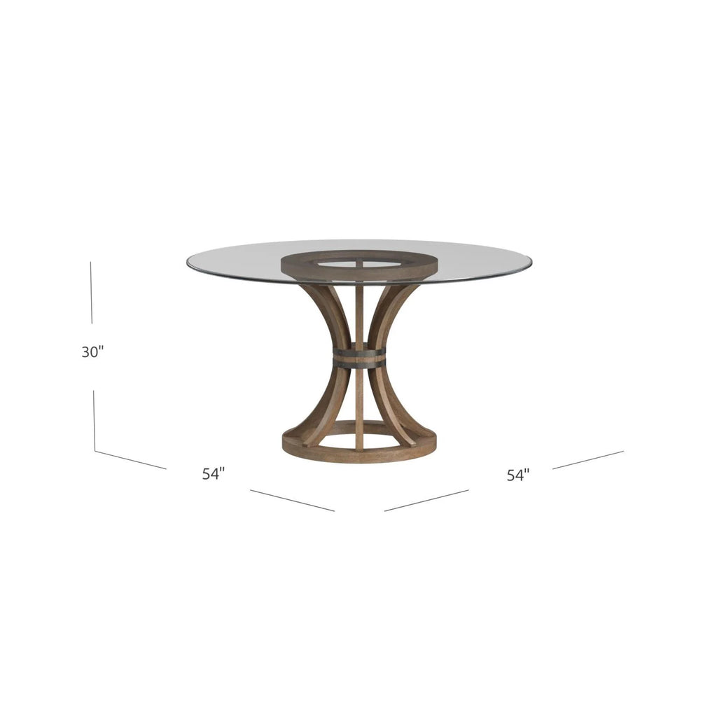 Brown Round Wood Dining Table T3269