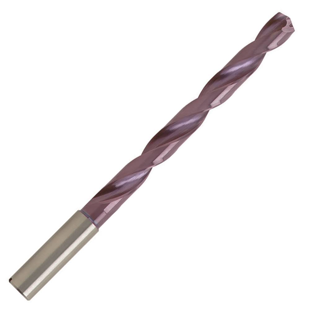 Carbide Coolant Fed Drill, Reinforced Straight Shank, 76mm LOC M925193