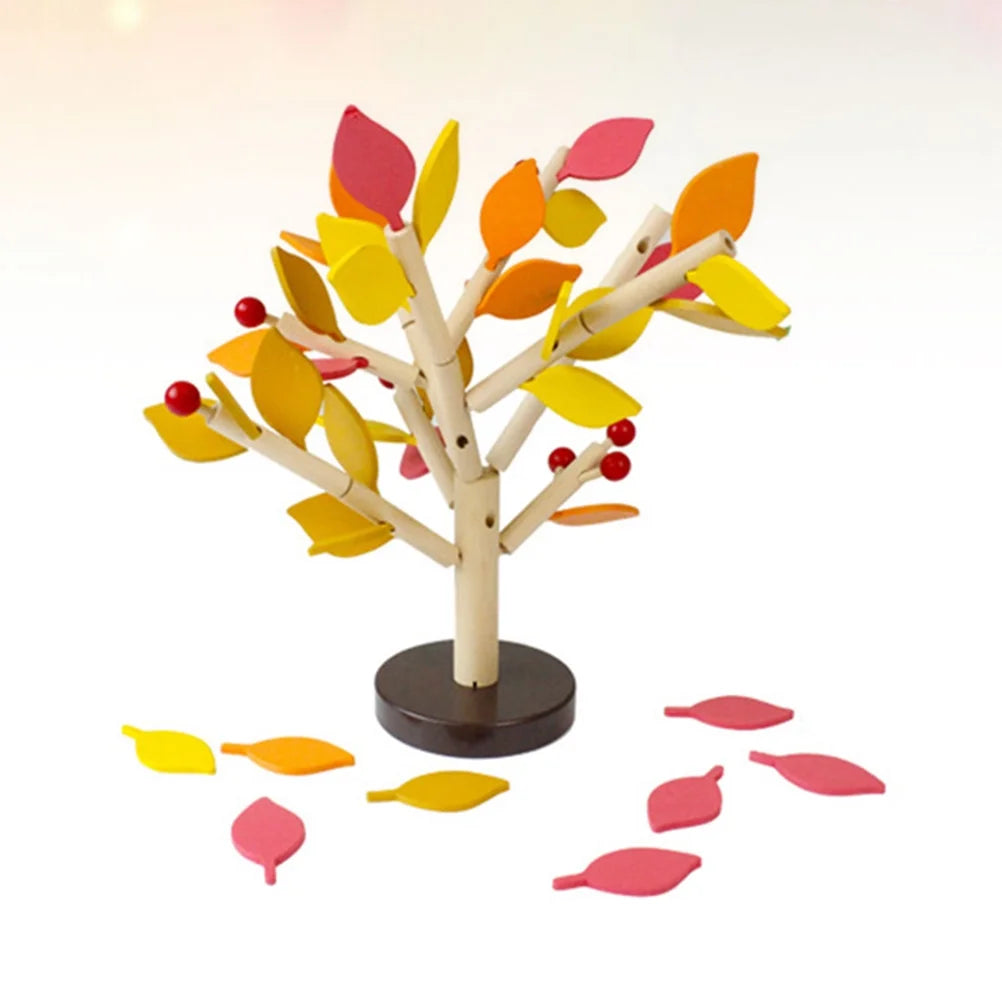 Creative Wooden Tree Blocks Building Toy (Yellow) H47563