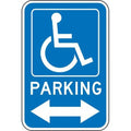 Federal Parking Handicap Sign with Legend: Handicapped Parking Double Arrow W673