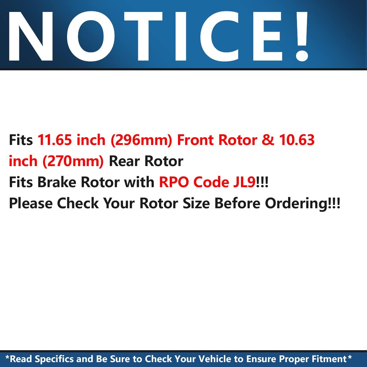 10pc Front and Rear Disc Rotor and Brake Pad Set O30009