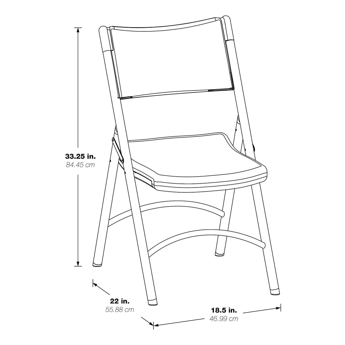 White Folding Resin Chair - 4 count R6732